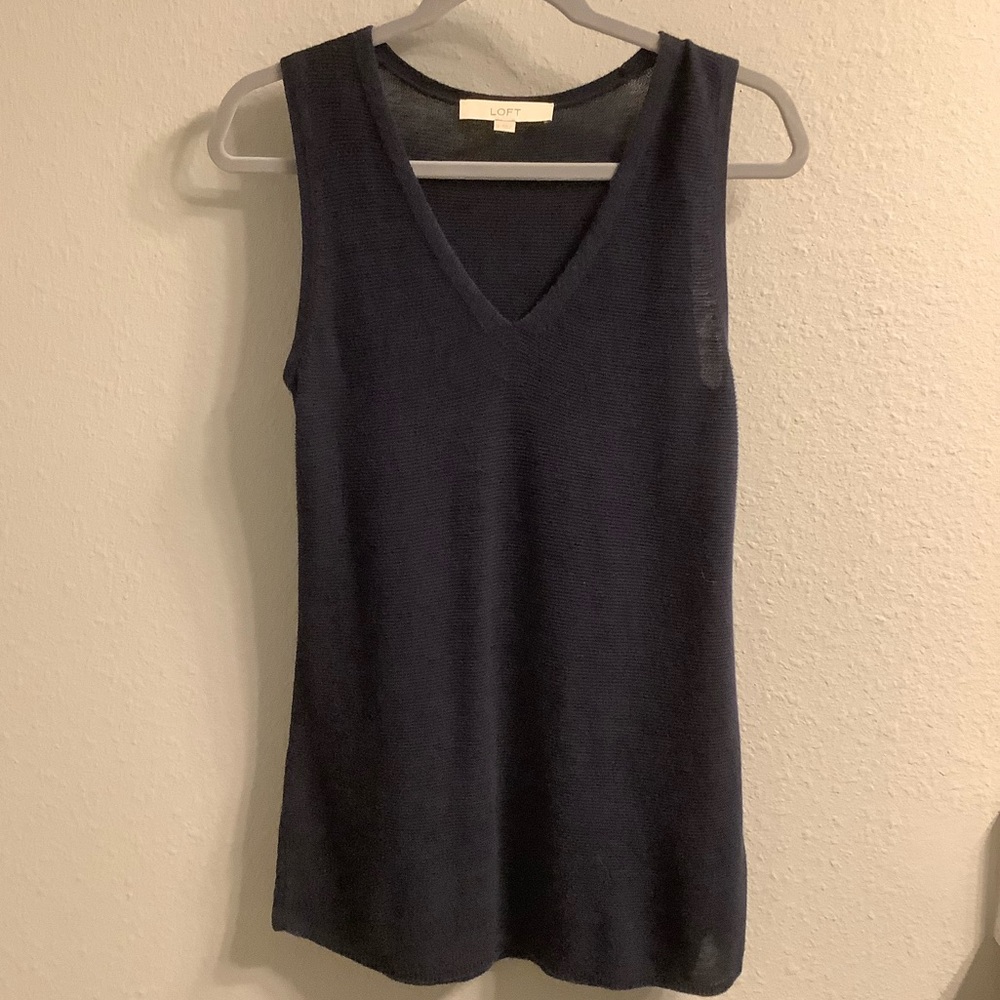 Loft knitted shell top